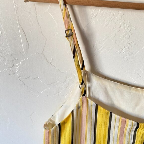 Superdown Revolve Stripe Sheath Dress Metallic Yellow Pink - Picture 11 of 11